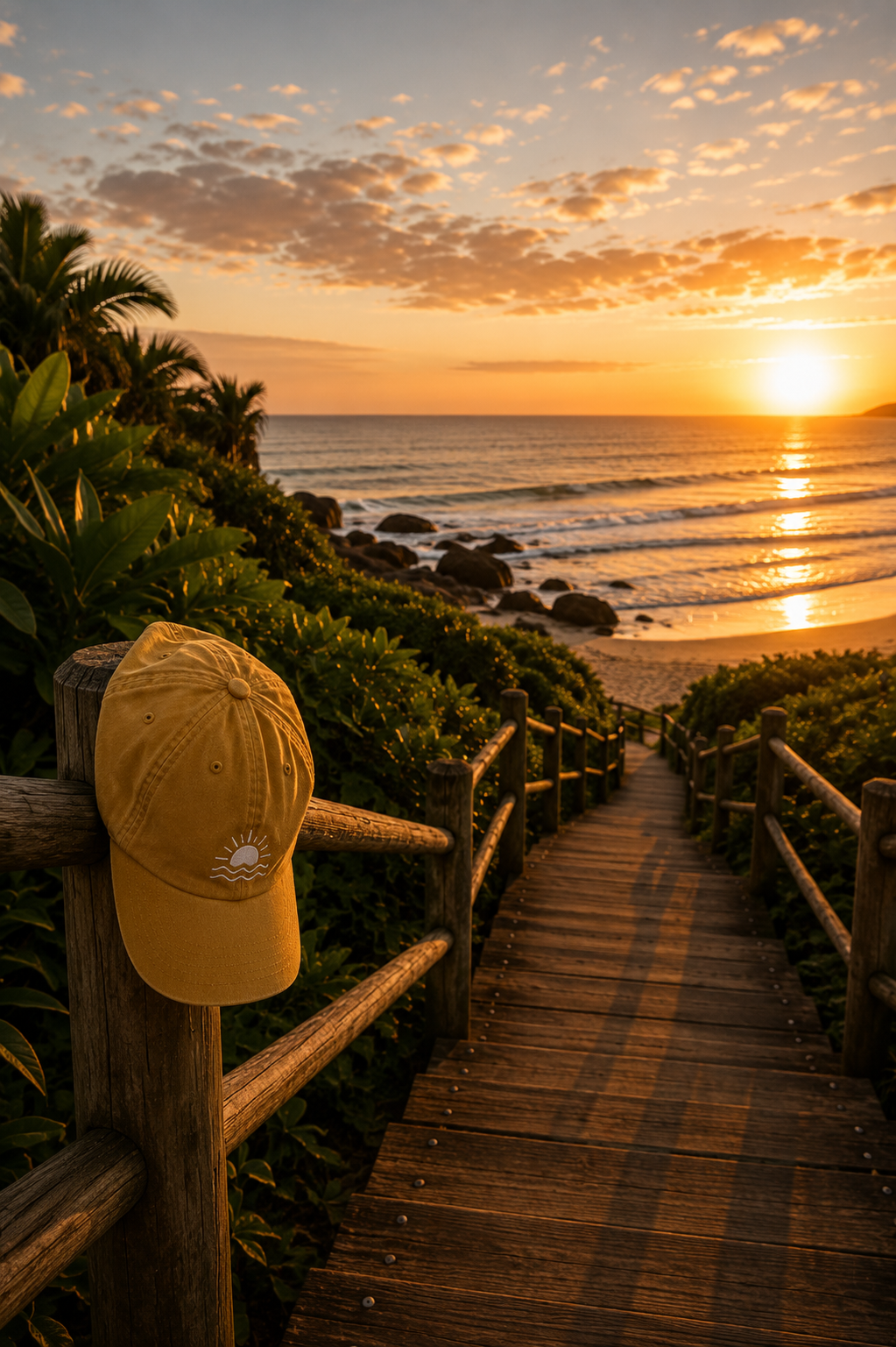 Rising sun cap